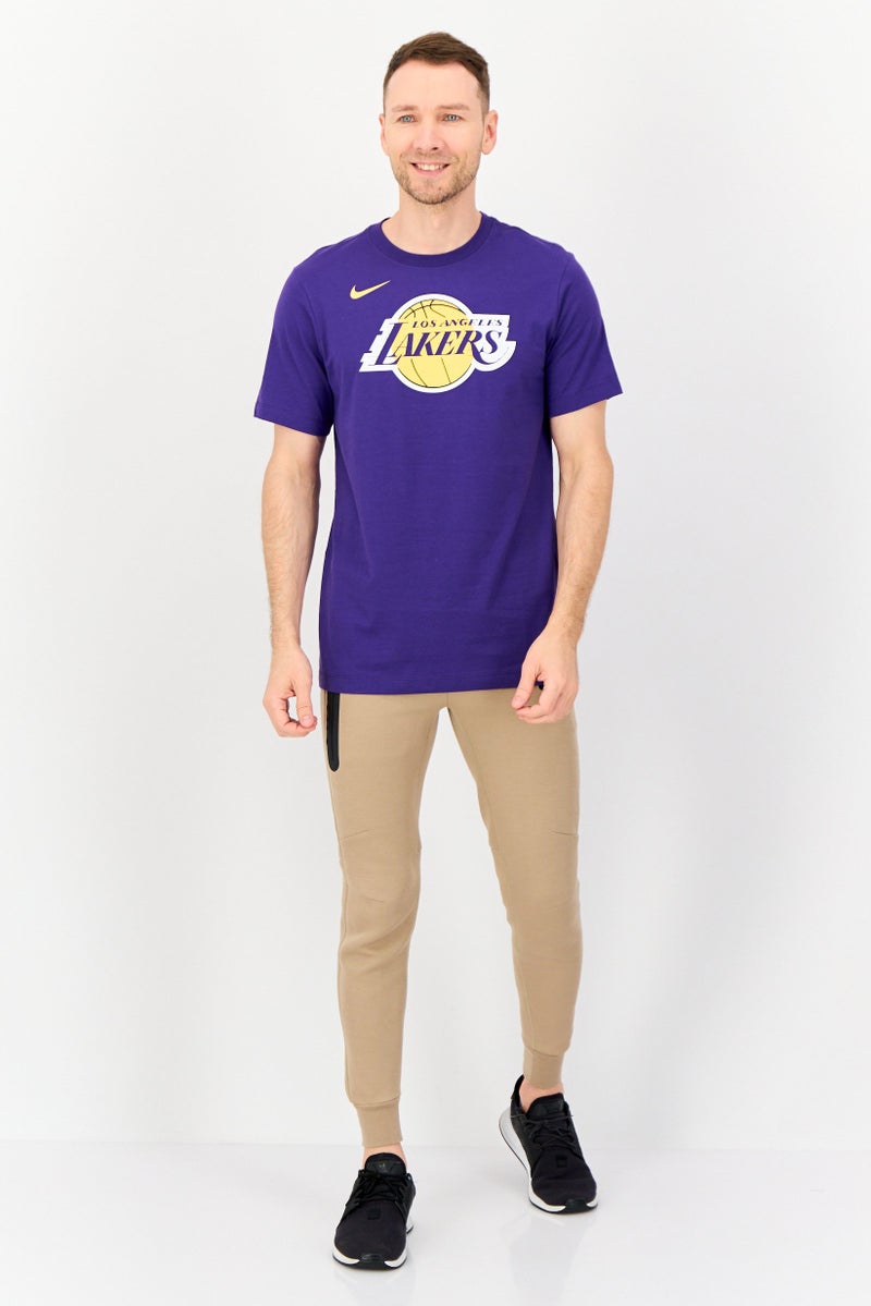 Nike تي شيرت كرة السلة للرجال من نايك × NBA بأكمام قصيرة لوس أنجلوس ليكرز، بنفسجي - Image 2